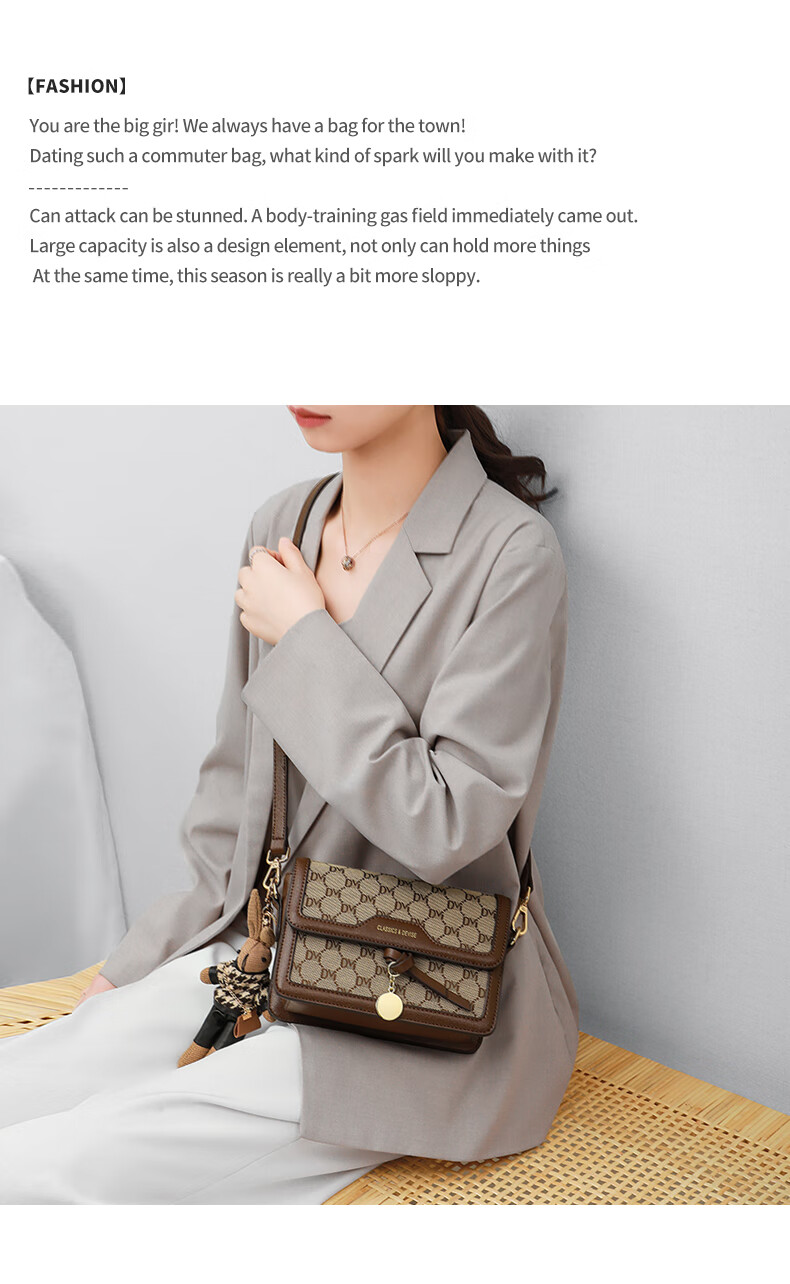 Aiqinghai Handbag, Women's Crossbody Bag, Shoulder Bag, Luxury Brand, High-End Small Square Bag, Birthday Mother's Day Gift, Practical Present for Mom 4