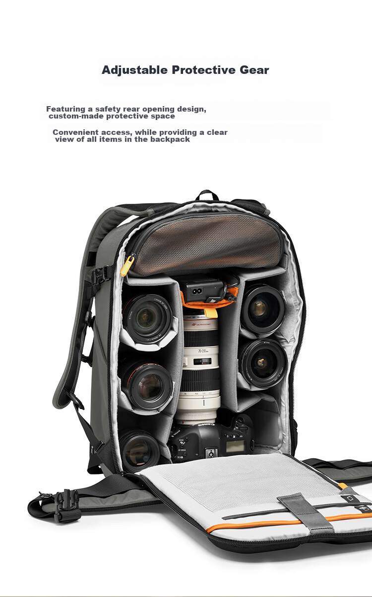 LOWEPRO Flipside 400AW III Camera Bag, Large Capacity Outdoor Professional Protection Backpack for DSLR And Mirrorless Cameras, Photography Bag, Drone Backpack LP37353-PWW 8