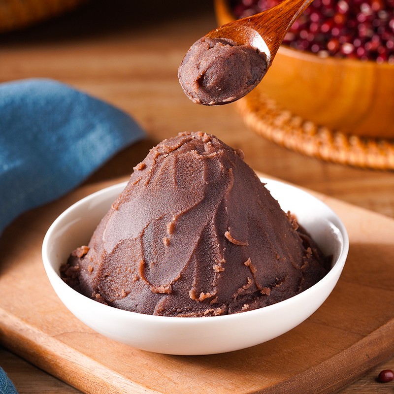 易小焙 低糖红豆沙 烘焙原料 甜品原料 红豆沙面包馅料粽子月饼馅 500g