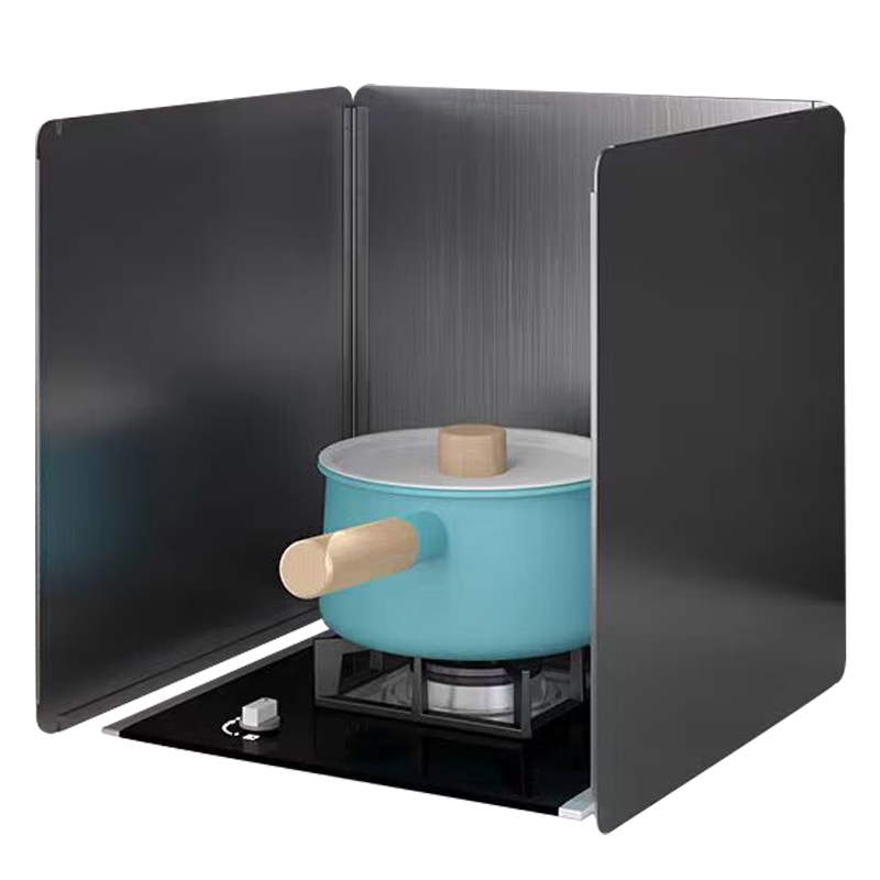 Momi Premium Kitchen Oil Splash Guard Stainless Steel Heat-Resistant Oil Shield Splash-Proof Windproof Cooking Barrier