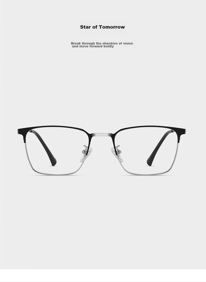 CAPONI Japanese Imported Photochromic Reading Glasses for Men, Smart Zoom Ultra-Light Semi-Rimless High-Definition Anti-Blue Light Pure Titanium Bifocal 18