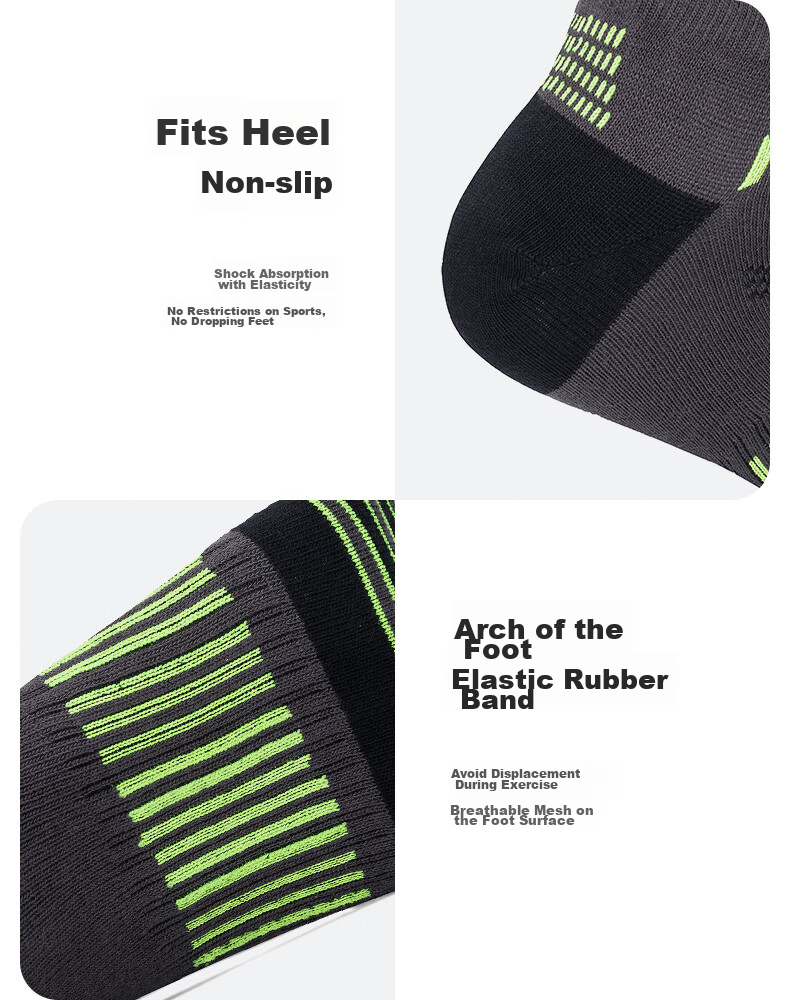 TFO Competition-Grade Outdoor Socks, Comfortable Breathable Running Socks Low-Top Hiking Socks 2202412 Men's Dark Gray 16