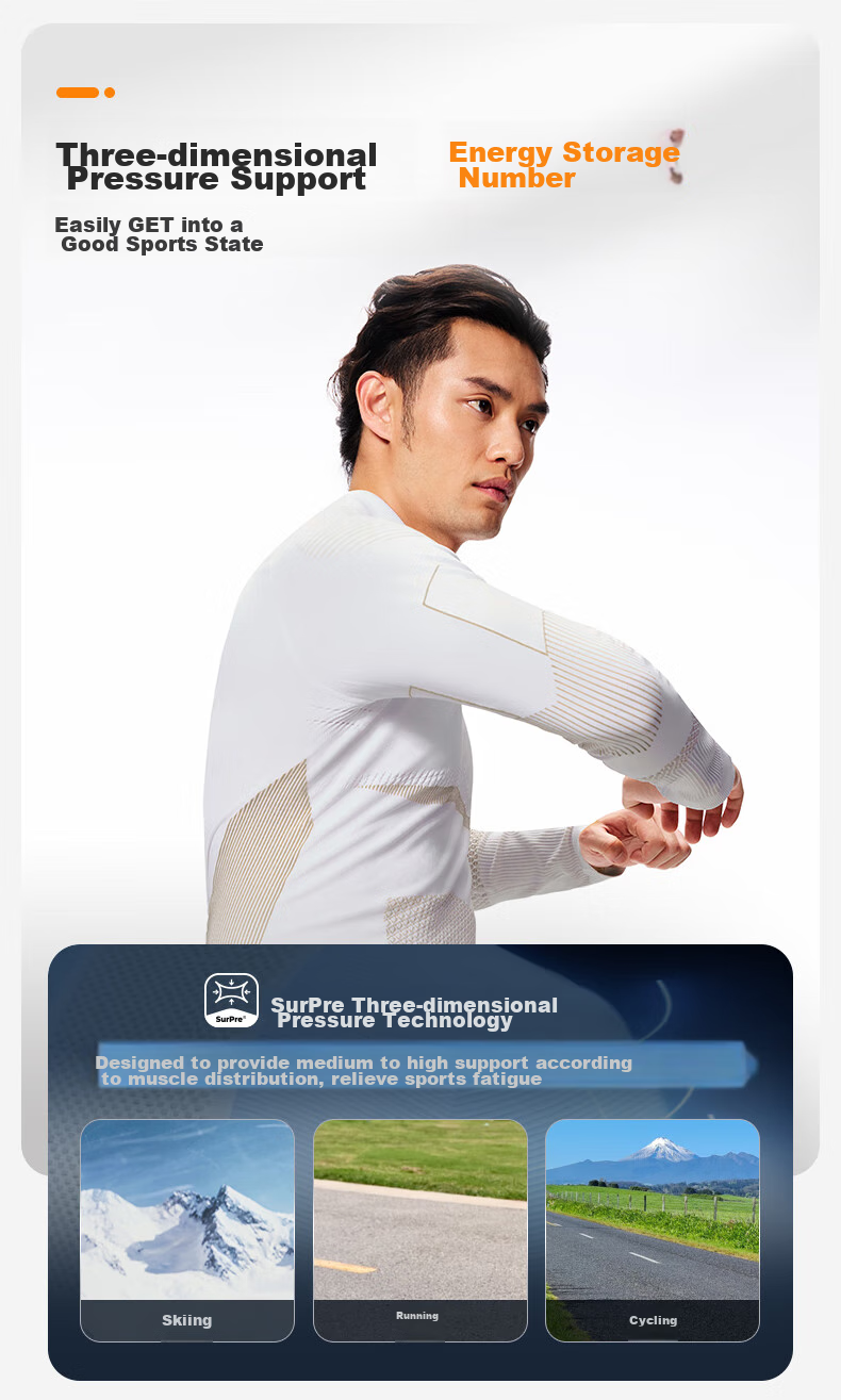 SURPINE Fearless Series Men's Quick-Dry Ski Base Layer, Moisture-Wicking, Breathable, Warm Compression Shirt Functional Underwear 5