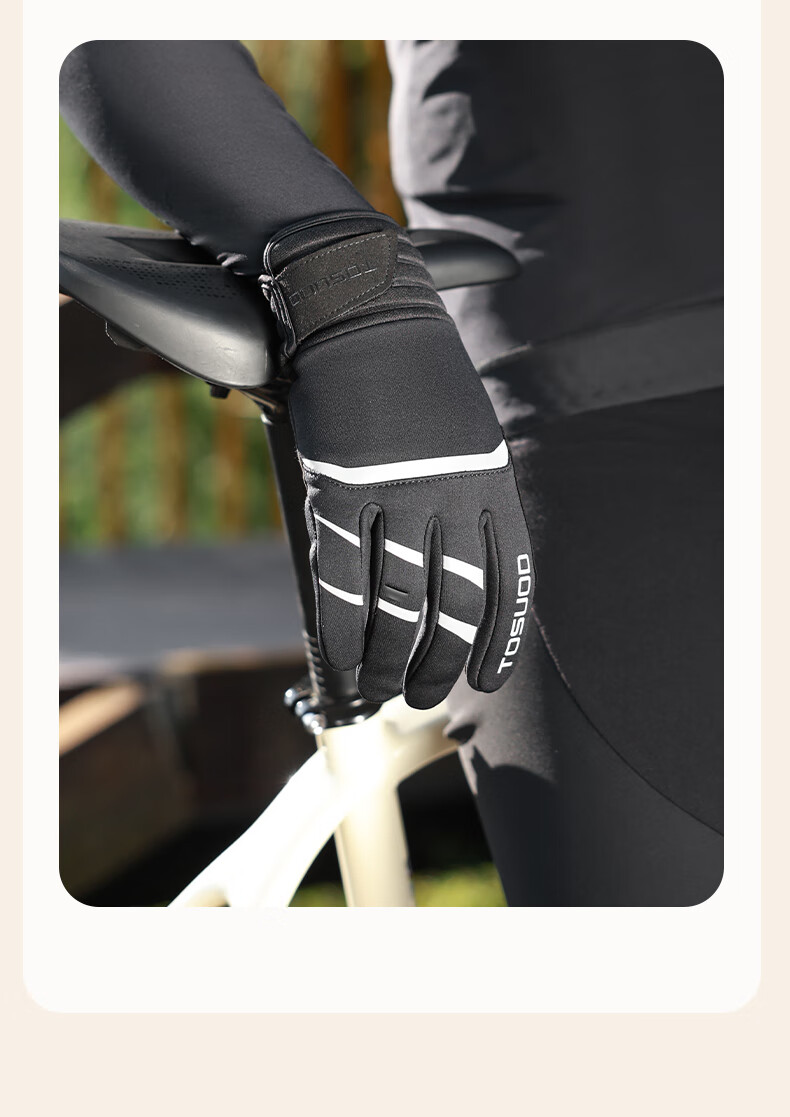 Tasiduizhang Winter Cycling Gloves, Warm, Windproof, Cold-Resistant, Fleece-Lined, for Motorcycles, Electric Bicycles, Skiing, Men And Women, Touchscreen Compatible, XL Size 10