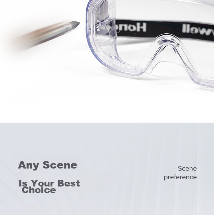 Honeywell Safety Goggles 200100, Windproof, Sandproof, Dustproof, Pollen And Catkin Protection Glasses, Anti-Fog, Splash-Resistant, LG100A Protective Eyewear, 1 Pair 9