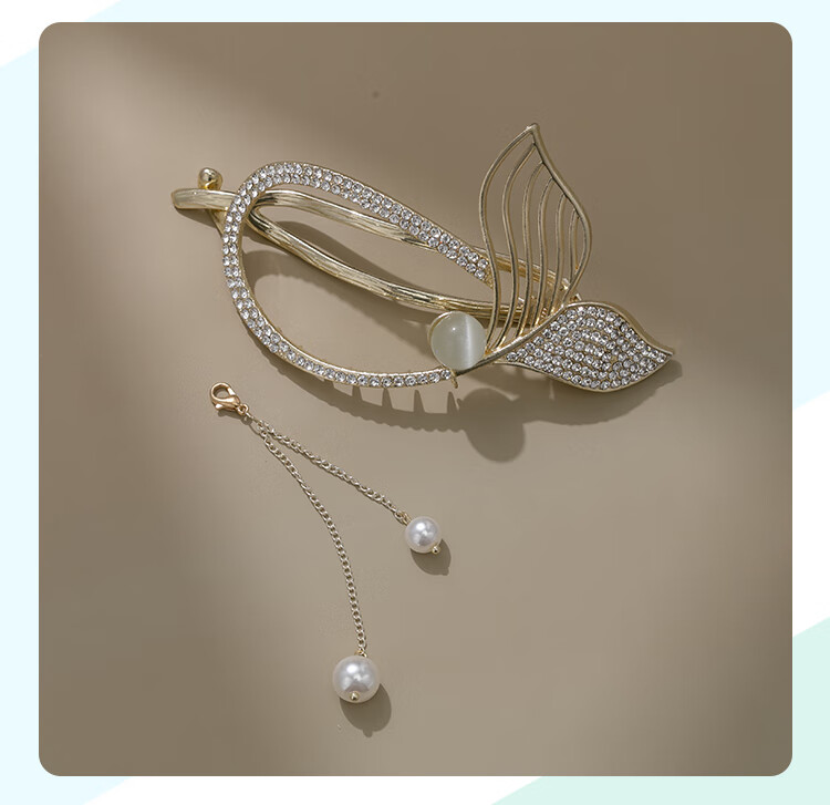 CHIMERA [You'll Always Have Me] Fish Tail Hair Clip, High-End Hairpin, Back of Head Twist Clip, Hair Accessory, Birthday Gift for Wome 24