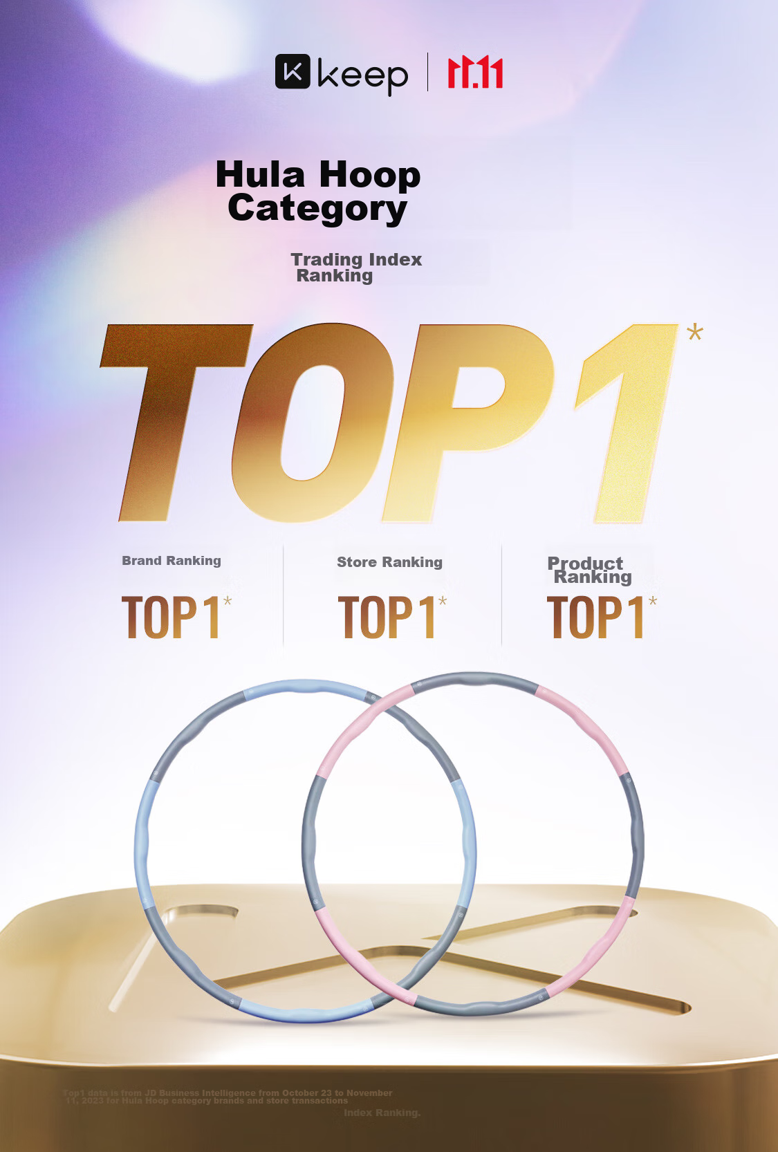 Keep Hula Hoop, Detachable, Easy to Store, Flexible Assembly, Abdominal And Waist Shaping, Aerobic, Buttocks-Lifting Exercise, Pink And Gray 1