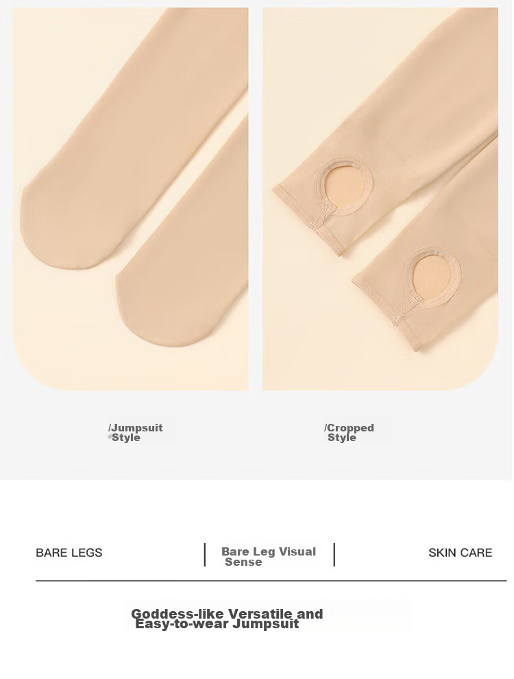 LangSha High-Waisted Tummy Control Shapewear Leggings for Women, Nude-Colored, Spring And Summer Thin Fleece, Sheer Stockings for Outer Wear 9