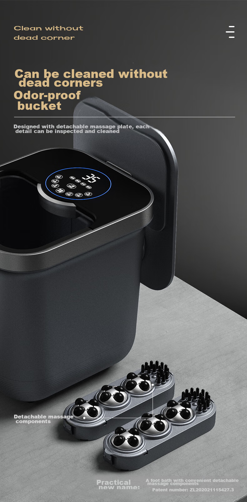 KASJ [Mid-Autumn Festival Gift] Antibacterial Foot Soaking Bucket, Fully Automatic Massage Electric Knee-High Foot Bath Basin, Constant Temperature Foot Therapy, Foot Washing, Gift for Elders, Birthday Z201 Present 8