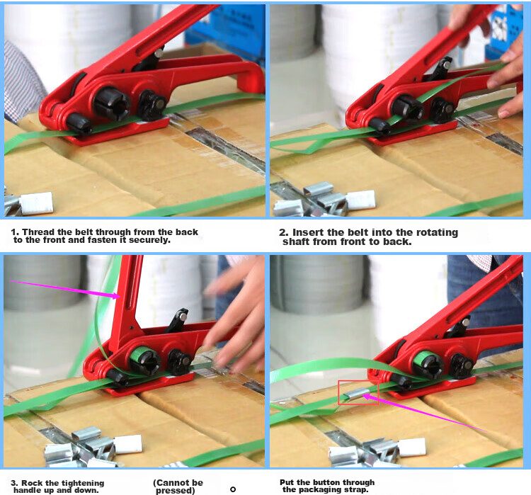 Zhugu Packaging Machine, PET Plastic Steel Strapping Machine, Manual Strapping Tool, Metal Strapping Buckle Tightener, Strapping Pliers, Packaging Machine Set 7