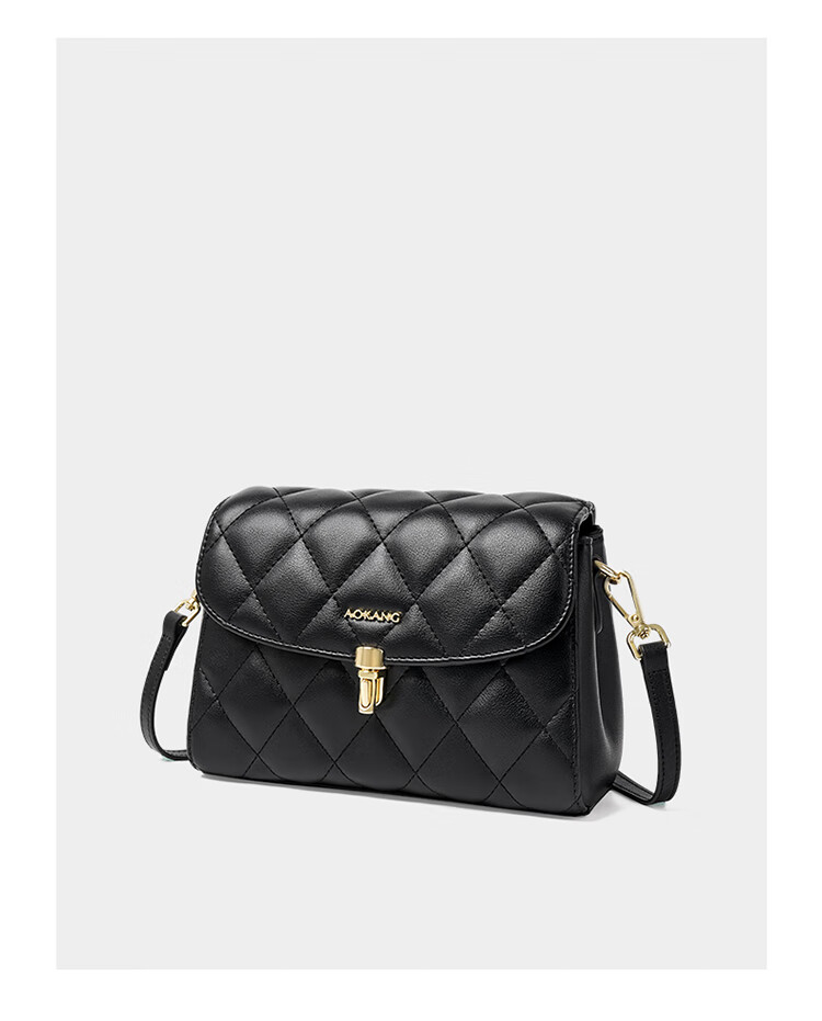 Aokang Women's Handbag, Cowhide Leather, Trendy Diamond Pattern Chain Bag, Light Luxury Crossbody Shoulder Bag, Birthday And 520 Gift for Girlfriend Or Wife 20