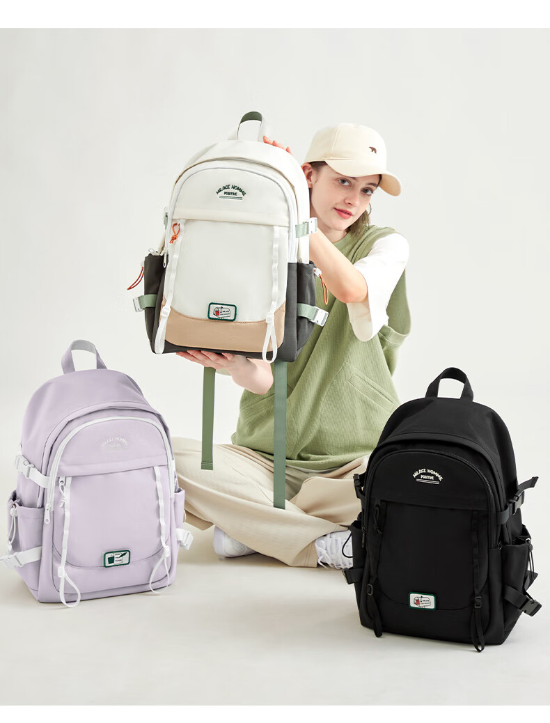 Mr.ace Homme Korean-Style Simple Fashion Backpack for Women, Large Capacity Schoolbag for College Students, Lightweight Backpack for Laptops And Notebooks for Me 3