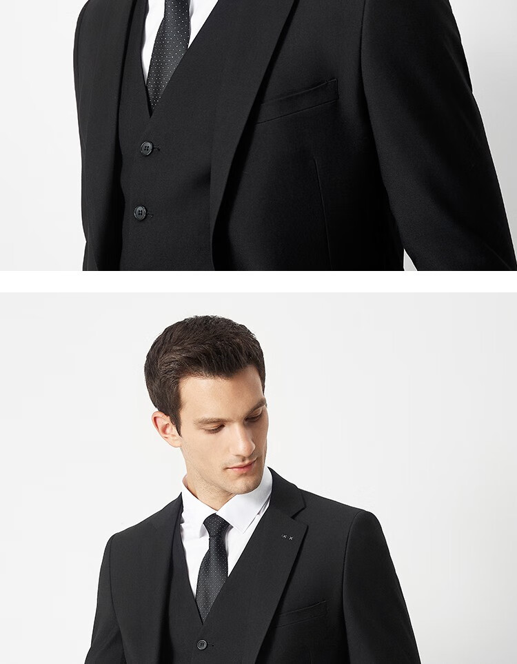FIRS Men's Suit Set, Slim Fit Professional Formal Wear, Business Attire for Grooms, Wedding Attire for Me 16
