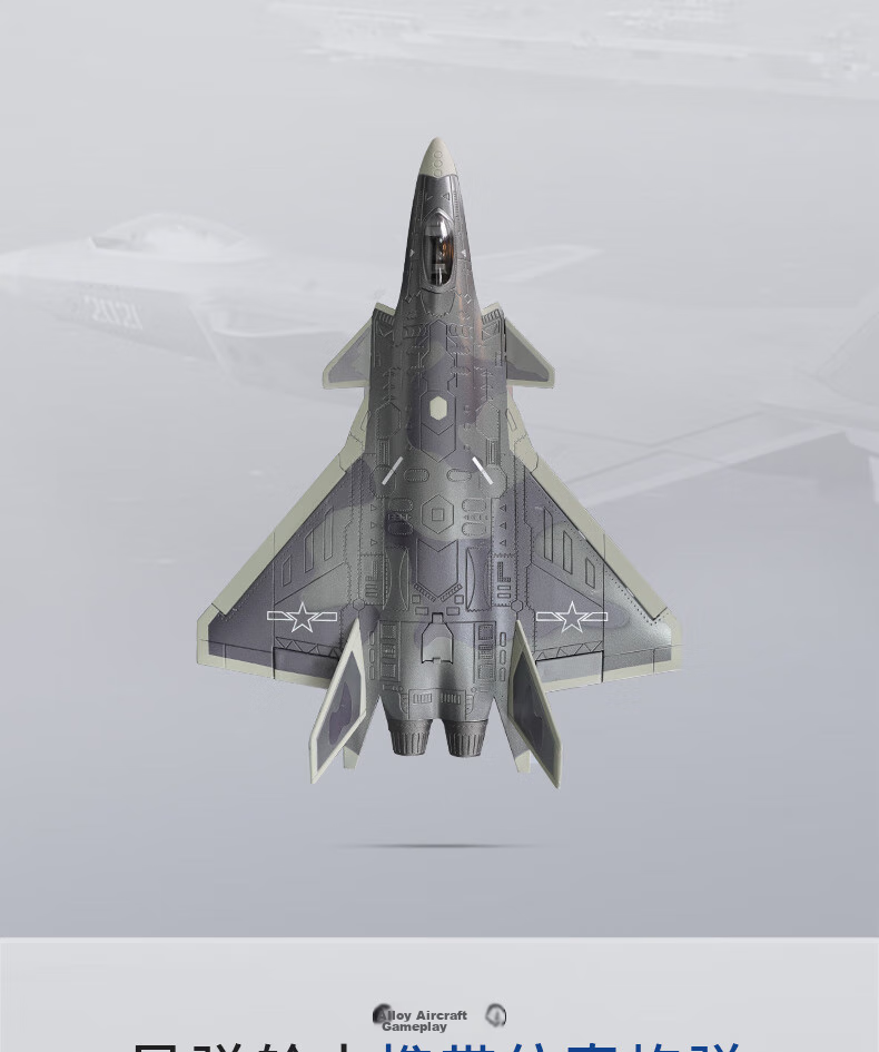 Chiyumoxing White Emperor Sky Battle Aircraft Model, Realistic Alloy Airplane Toy, Fighter Jet Model, Military Figurine, Gift for Boys 6
