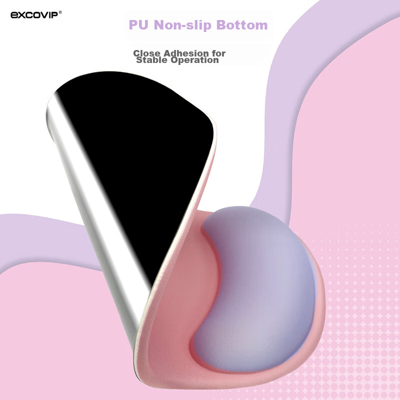 EXCO Pink + Purple Color-Block Mouse Pad Wrist Rest Large Silicone Soft Desk Pad Wrist Support for Women, Laptop Office Gaming Wrist Pad Non-Slip Mouse Pad for Men 9903 9