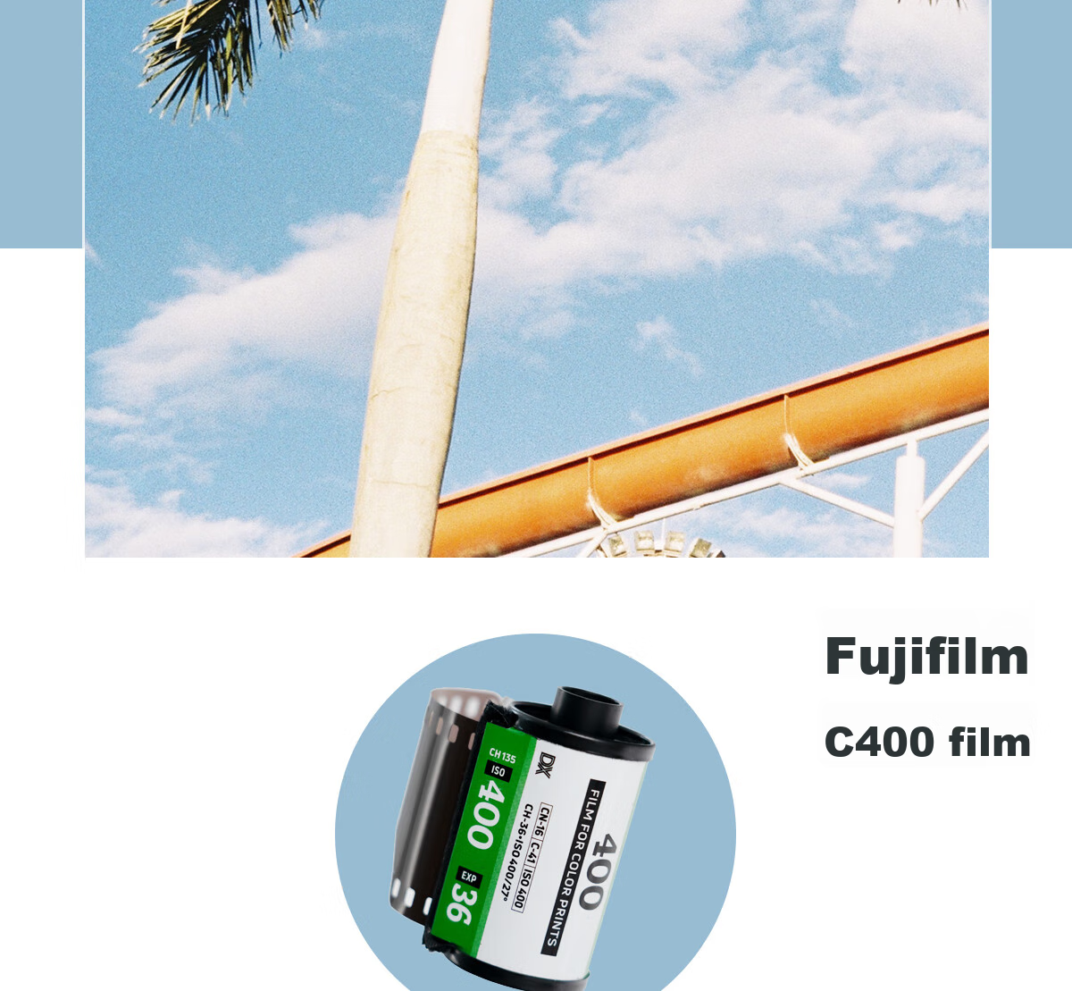 FUJIFILM Classic Color Film - C400 Film, 400 ISO, 135mm Color Film, Can Take 36 Photos 2