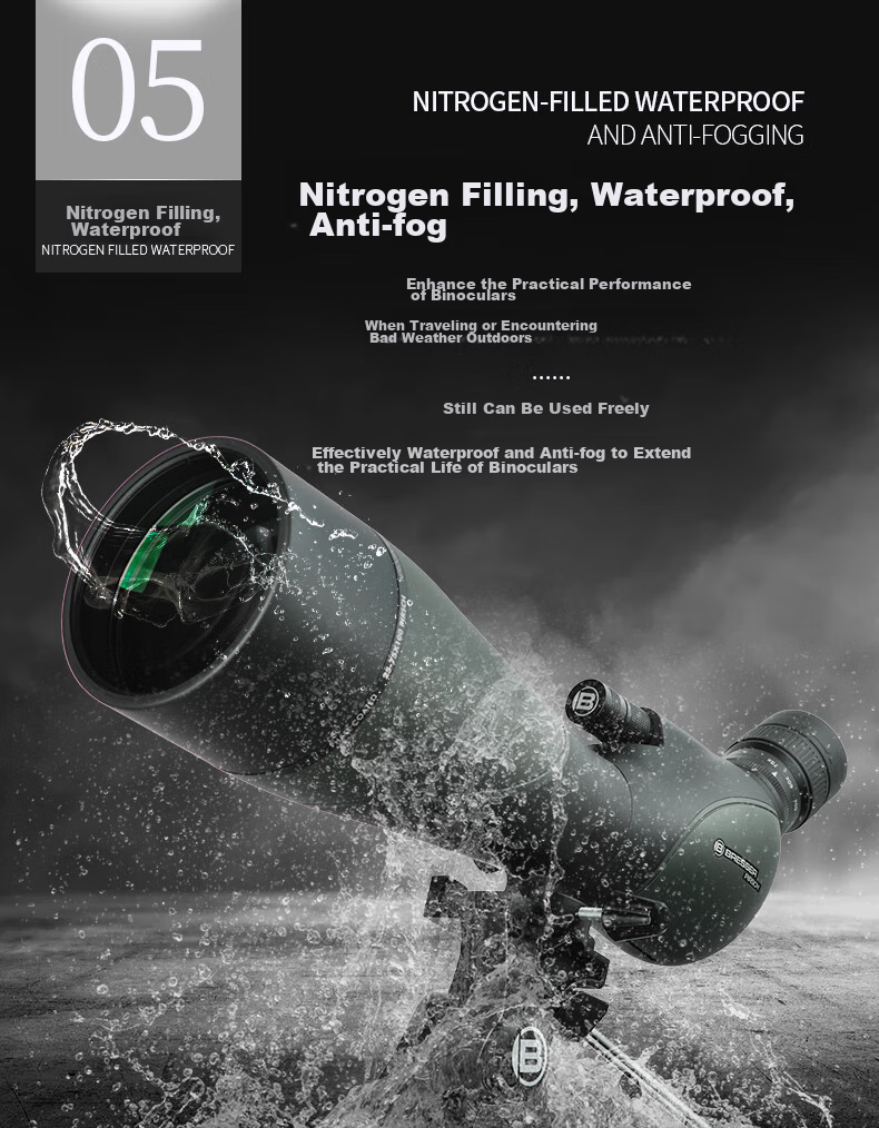 Bresser Zhengtu 25-75x Large Aperture Monocular High Magnification High-Definition Low-Light Night Vision Birdwatching Telescope, Professional Grade Waterproof Telescope 13