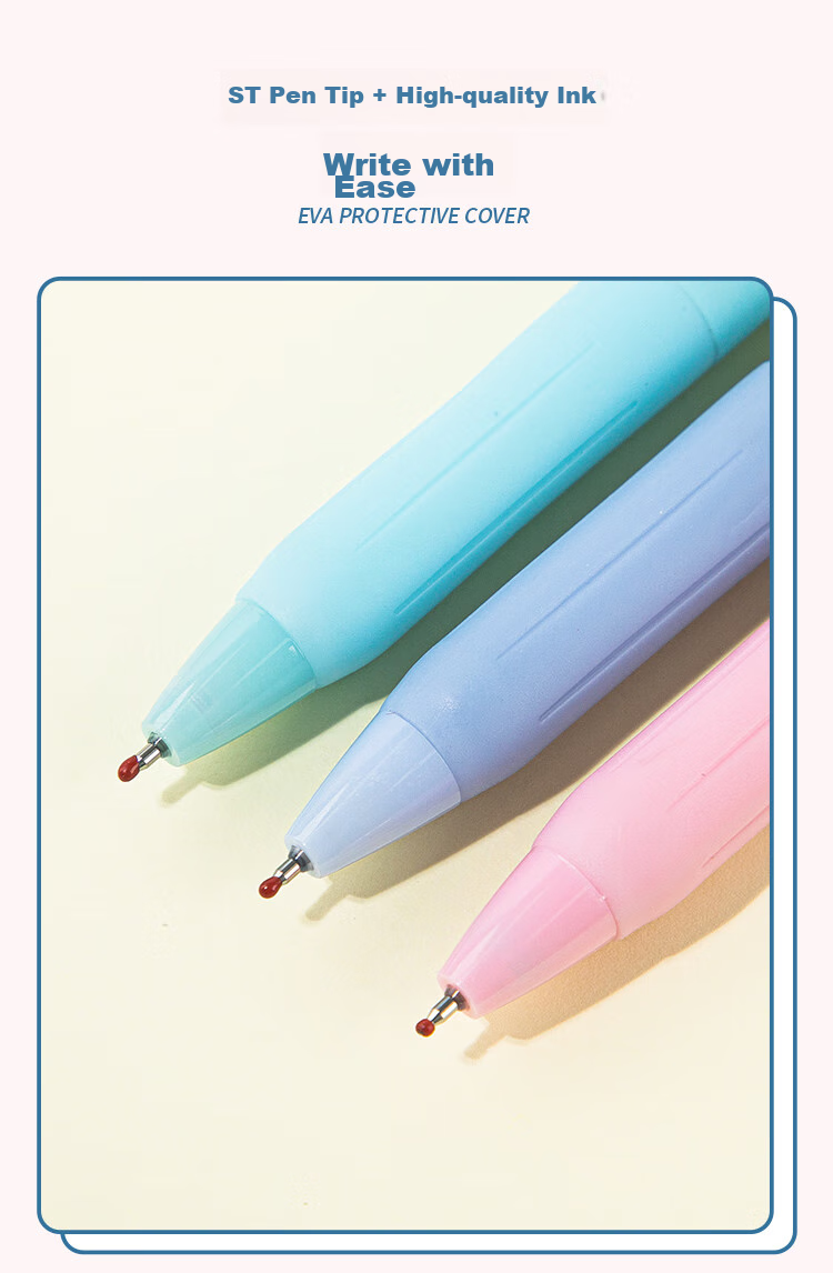 GuangBo &Sanrio Push-Button Blind Box Gel Pen, Black 0.5mm Smooth ST Tip Exam Pen Writing Pen Signature Pen 1 Piece Limited Plush Bear Stationery Gift SL94301 7