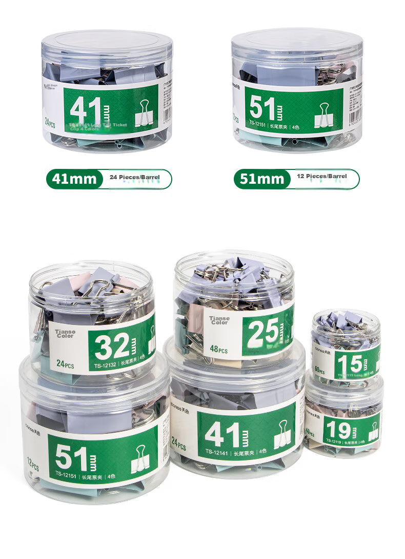 TIANSE 3c Digital All-Net Low Price, 40 Pieces of 19mm Morandi Long Tail Clips And Binder Clips, Colorful Long Tail Clips And Document Clips, Small Phoenix Tail Clips, Office Supplies, TS-12119 4
