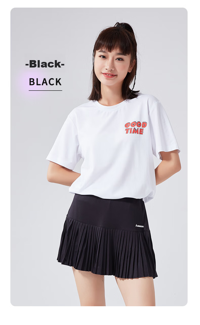 KAWASAKI Badminton Sports Skort for Women, Anti-Exposure Short Skirt S2752, Black, 3XL 7