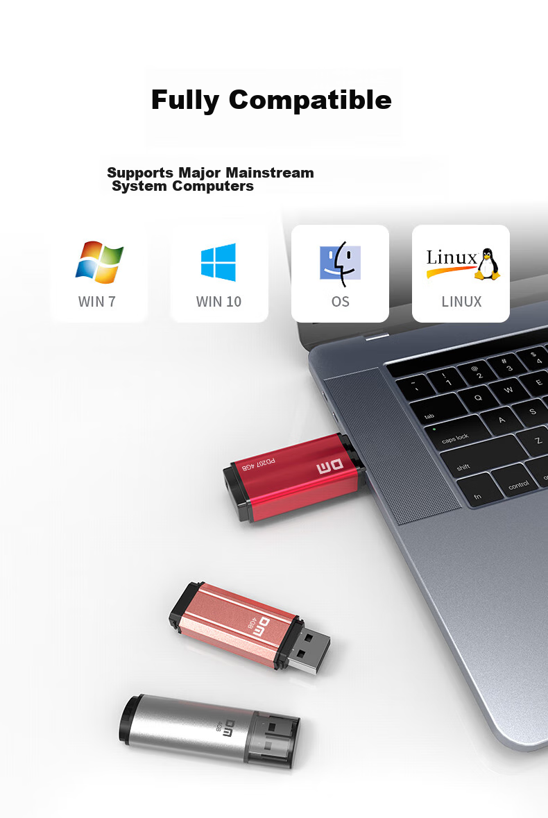 DM Daimai 4GB USB2.0 Flash Drive, Bidding USB Drive, PD208, Small Capacity Computer Label USB Drive for Bidding, 10 Pieces/box 4