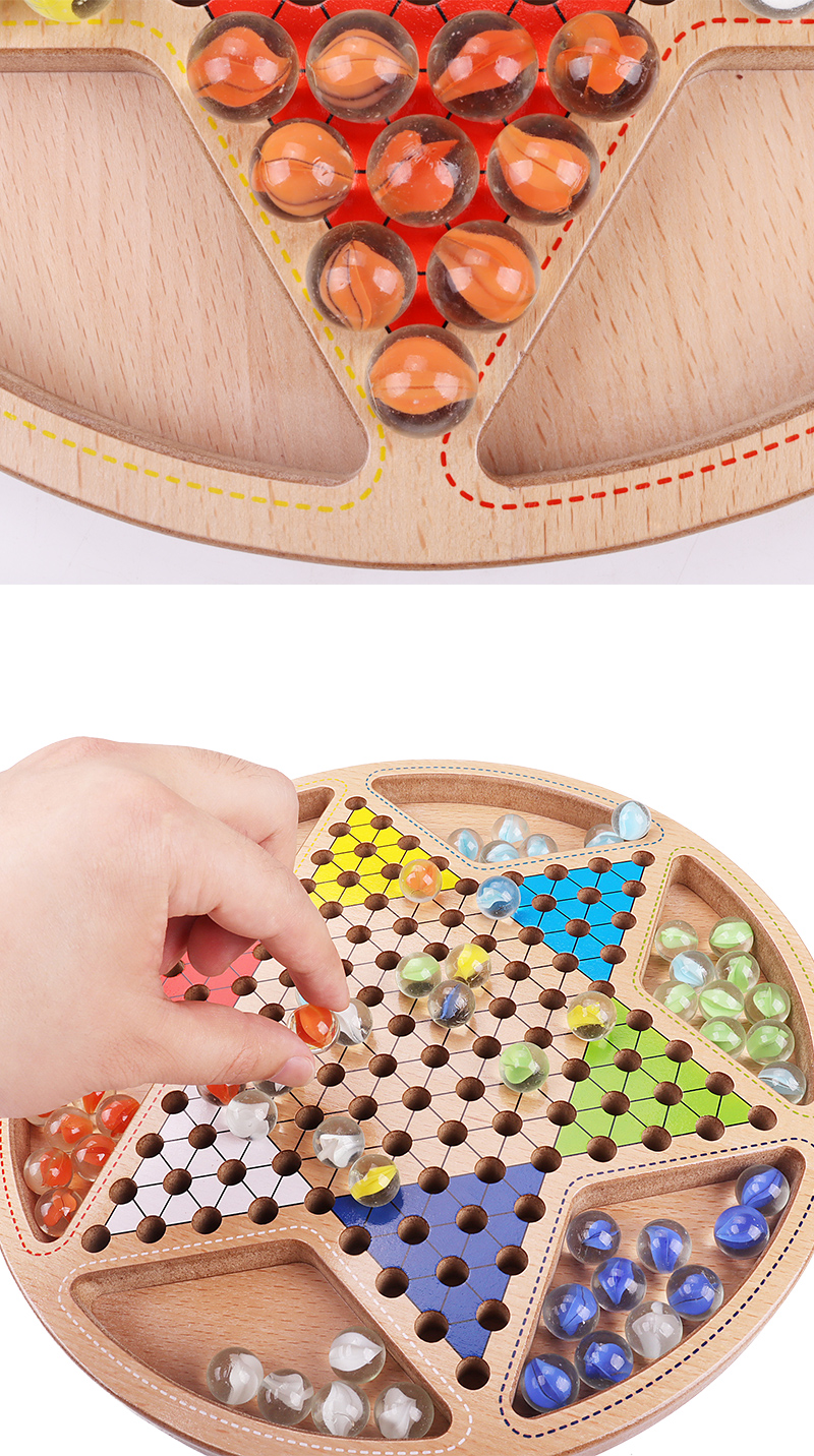 Shenglv Five-In Acrylic Bead Checkers And Gomoku Board Game Set for Kids, Large Size Family Interactive Travel Toy 10
