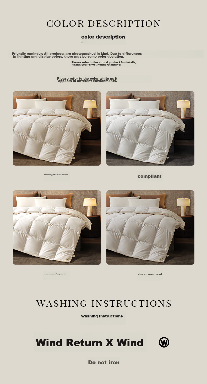 Canasin 95 Goose Down Comforter, Antibacterial And Water-Resistant, Autumn And Winter Duvet Insert, Down Weight 700g, 200*230cm [White] 14