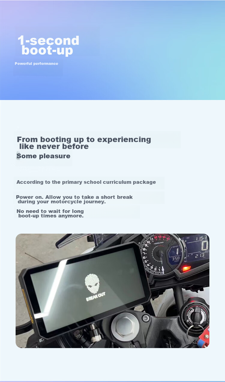 Tupozhe M3 Motorcycle Dash Cam, Smart Car System, Navigation Device, Tire Pressure Monitoring Warning, 4G Remote Live Streaming 10