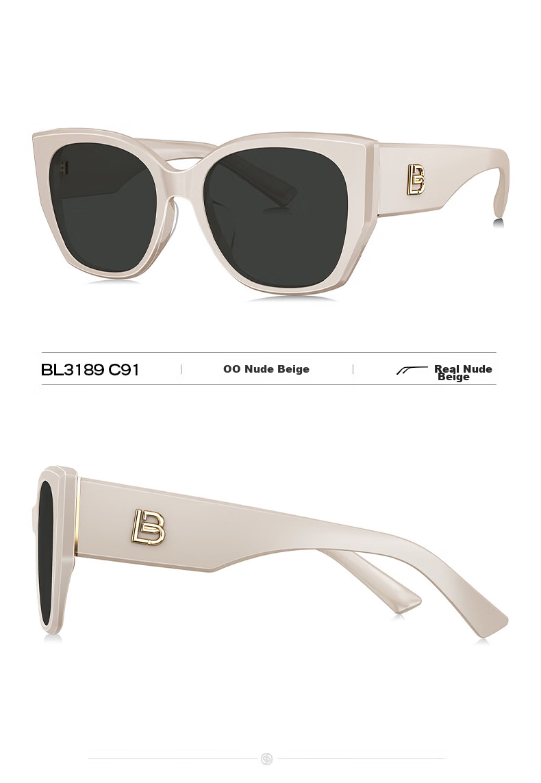 BOLON Sunglasses, Cat-Eye Polarized Style, Yang Zi's Same Model, Driving UV Protection Sunglasses, Trendy for Men And Women, BL3195C20 14