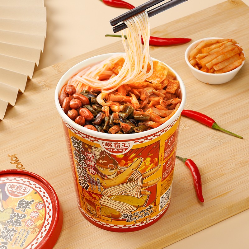 螺霸王原味冲泡螺蛳粉200g桶6分钟速食广西特产免煮速食酸辣粉面米线