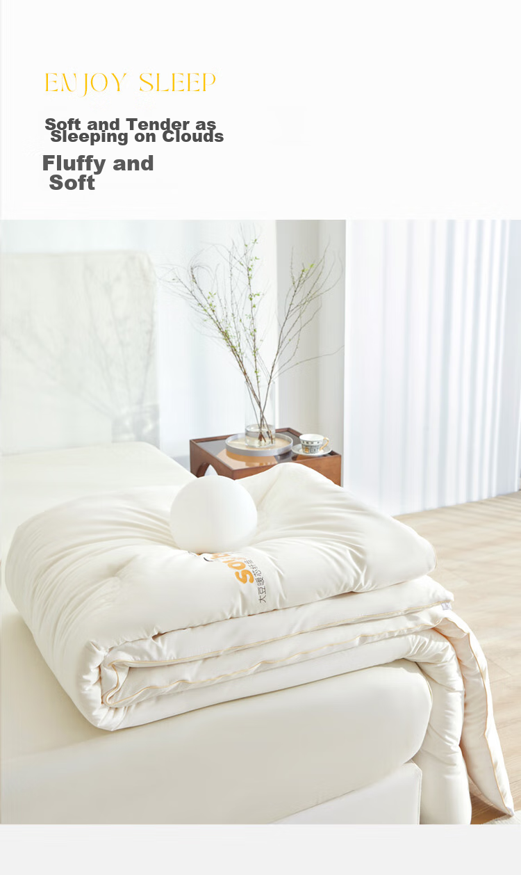 Dohia Soybean Fiber Quilt, Class A Pure Cotton 50% Soybean Spring And Autumn Comforter, All-Season Duvet Insert, Approximately 4.3 Jin (2.15 Kg), 203*229cm 3