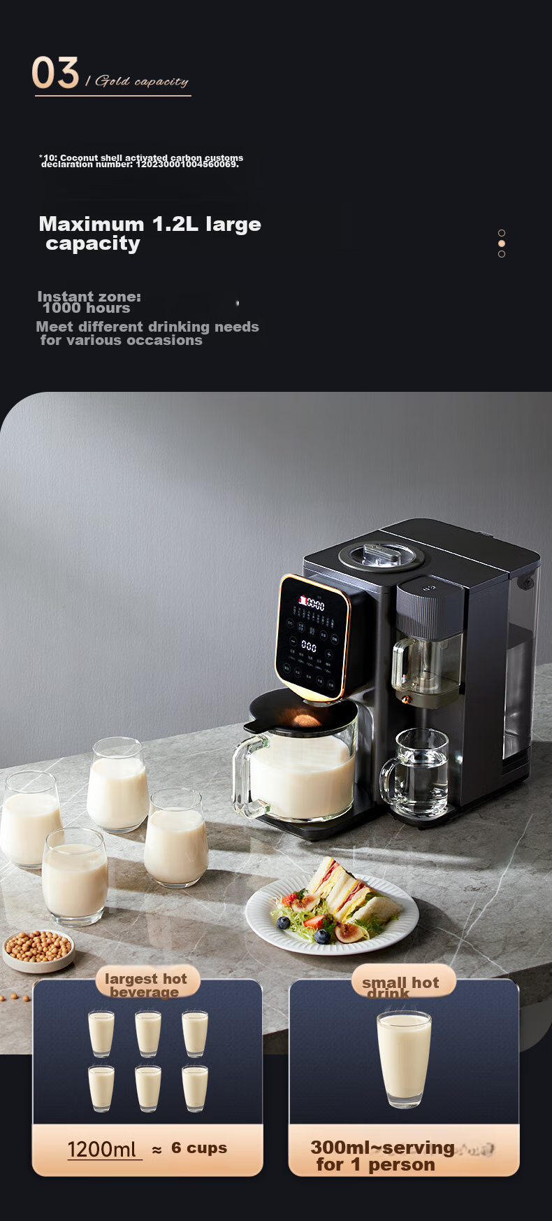 Westinghouse Blender, Hands-Free Automatic Cold And Hot Blending Multi-Functional Food Processor, Heat-Drying Sterilization Instant Tea Maker WPBQ10 26