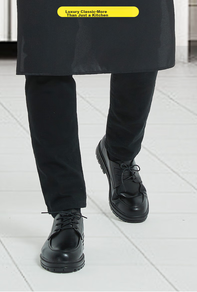 Chuwang Chef Shoes, Kitchen Non-Slip Work Shoes, Comfortable Business Casual Wedding Leather Shoes, Versatile Men's Formal Shoes 2332 2