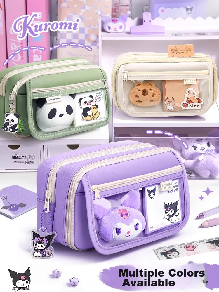 Shuxing Pencil Case for Girls, Stylish 2026 New Design, Instagram-Inspired, Large Capacity, Simple Stationery Box, Cartoon Cute Pencil Case, Back-To Gift for Elementary And Middle School Students, Children's Birthday Present 5