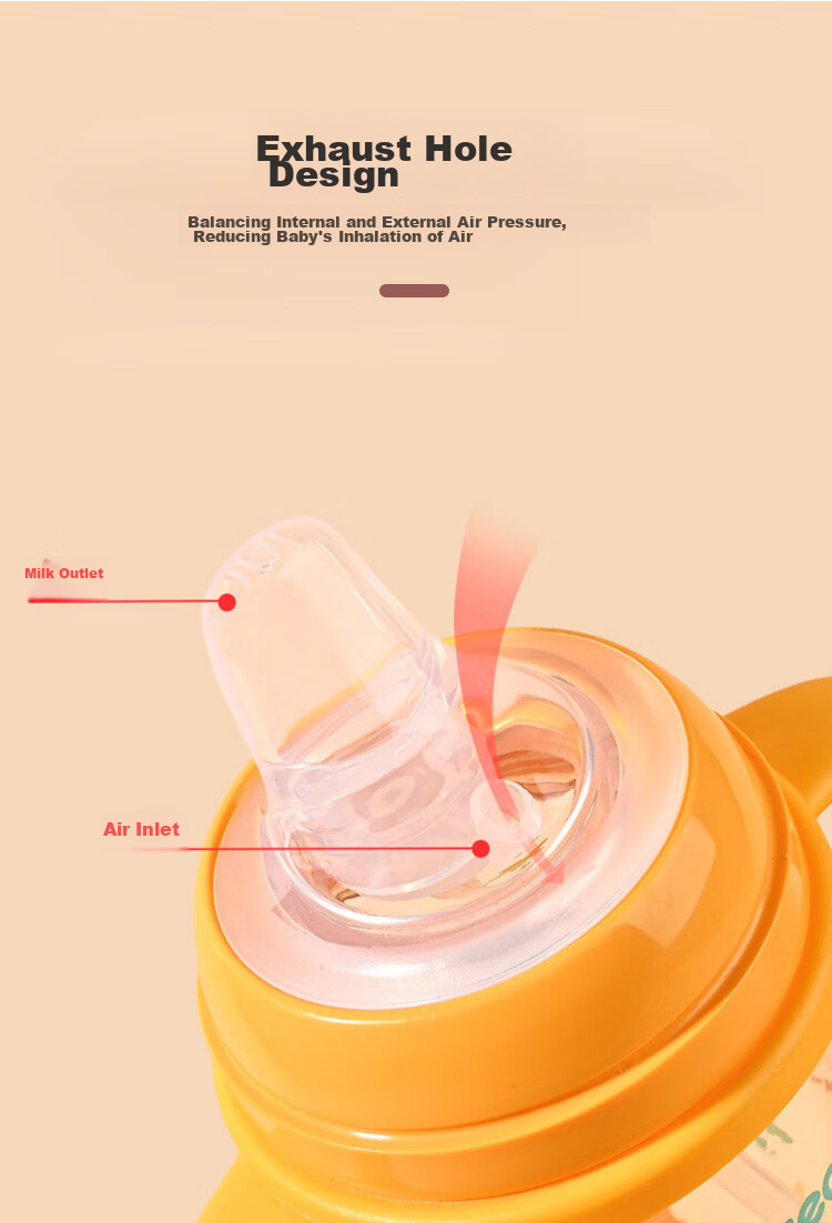 Baoshi Compatible with Pigeon Baby Bottle Accessories, Gravity Ball Straw Accessory, Duck Bill Nipple, Suitable for Third Generation Handle Brush Combinatio 7