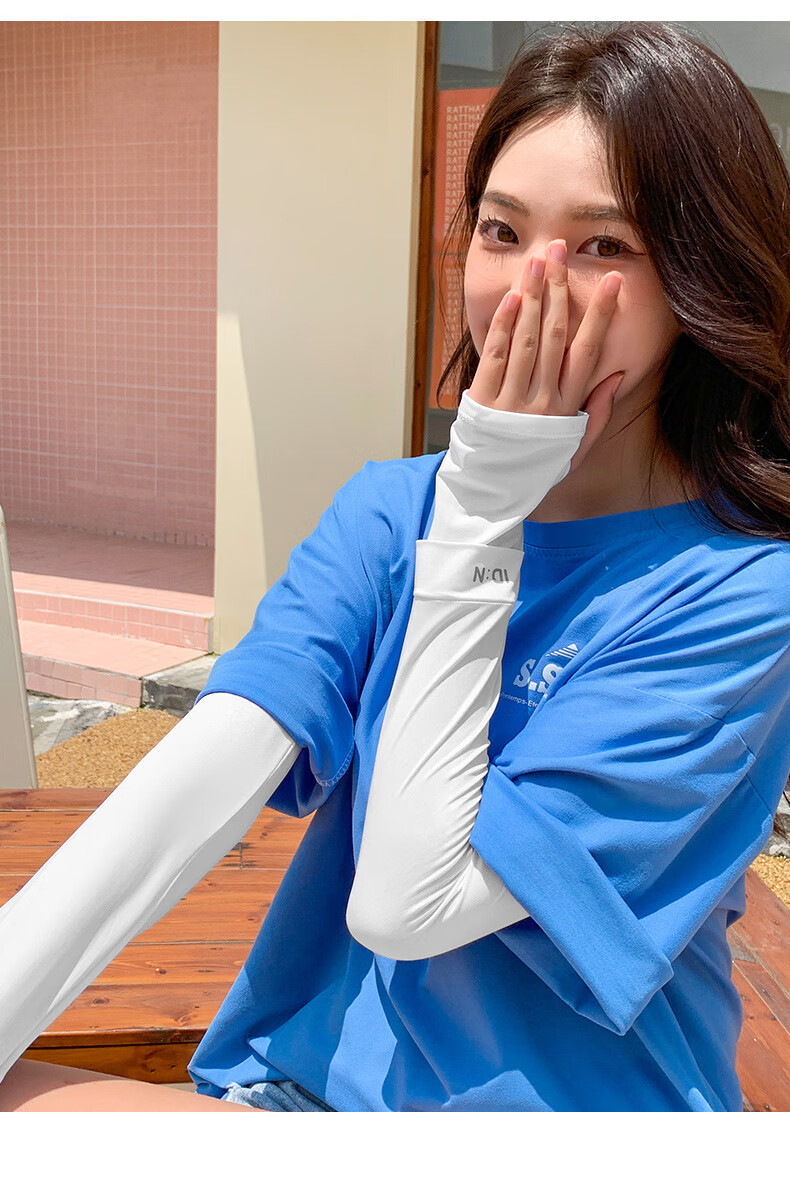 FitonTon Sun Protection Gloves for Women, Outdoor Arm Guards, Ice Silk Arm Sleeves for Summer Cycling, UV Protection Hand And Arm Covers, Accessories 14