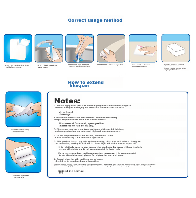 Kelinlai Cleaning Cloth Magic Eraser for Kitchen And Bathroom Furniture Stain Removal Nano Sponge Wipes 18 Pieces Bulk Pack C-11 10