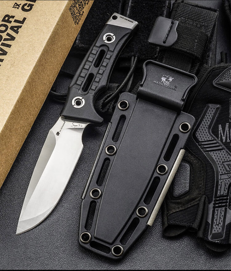 汉道hx outdoors户外刀直刀野外求生刀户外小刀洛克x生存bc版