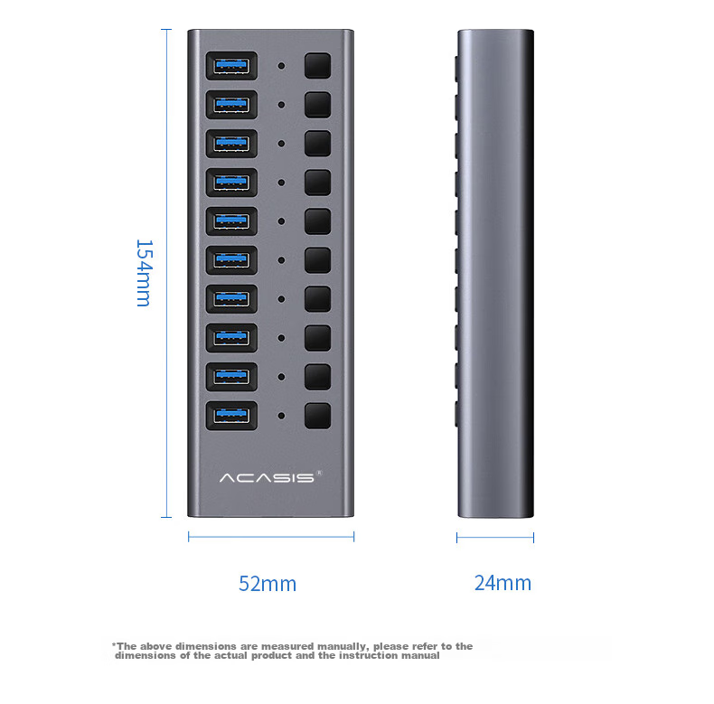 Acasis USB 3.0 Hub, One-To High-Speed Expansion HUB Duplicator Cable, Desktop And Laptop Multi-Port Adapter Expansion Dock HS-707MG 14