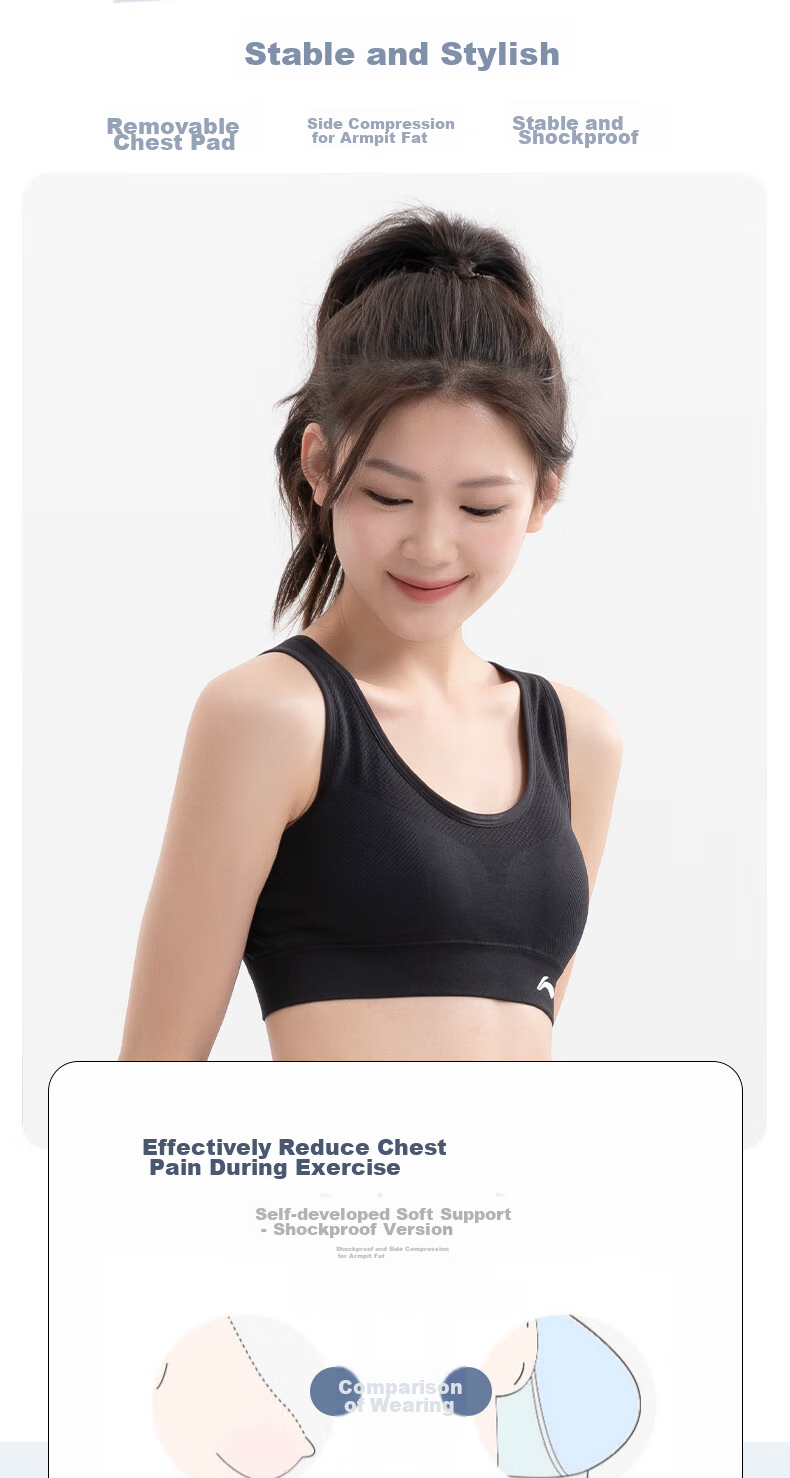 Li-Ning Women's Sports Bra, High Support Yoga Bra, Beautiful Back Design, Running Anti-Shock And Anti-Sagging, Plus Size Breathable Vest 7