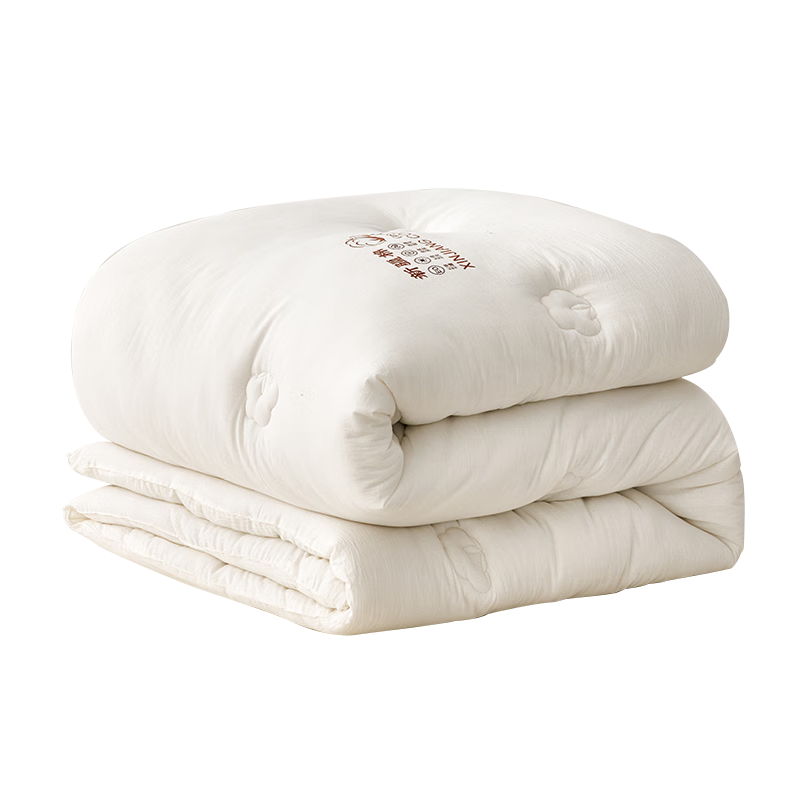 Dohia Home Textiles Pure Cotton Xinjiang Cotton Quilt, Thickened Winter Comforter, Cotton Wadding Bedding, Approximately 7.3 Jin (3.65 Kg), 203*229cm