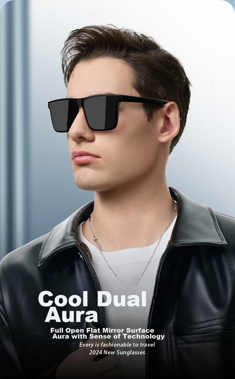 HLA Nylon Sunglasses, Black Square Frame Glasses for Men And Women, Trendy Driving UV Protection Sunglasses for Men, 027 2