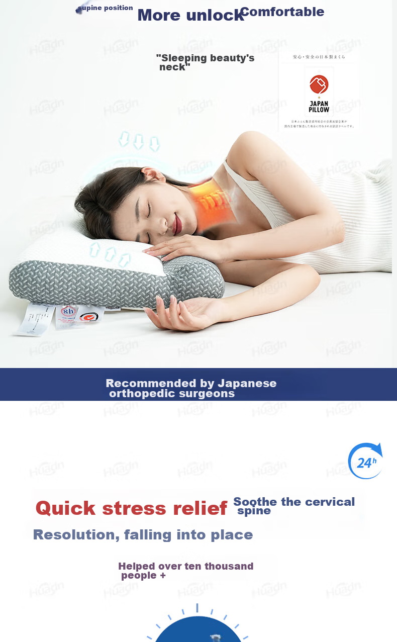 Huadn Buckwheat Pillow, Cervical Pillow, Neck Support Pillow, Cervical Spondylosis Deep Sleep Specialized Single Adult Summer Pillow, Summer Pillow Core 3