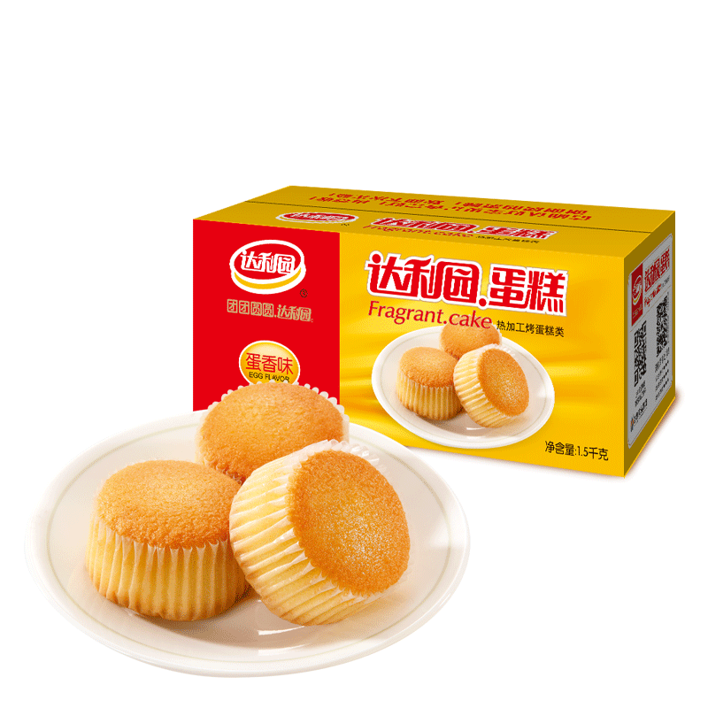 达利园蛋糕蛋香味3斤整箱装休闲零食早餐面包点心糕点