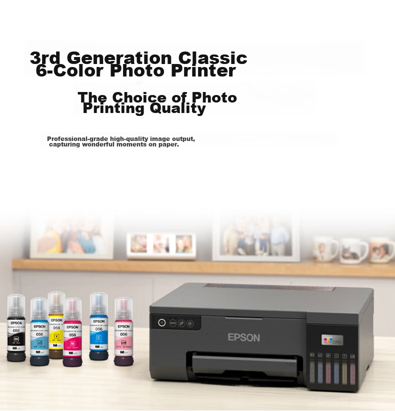 Epson L8058 A4 Ink Tank Color Inkjet Printer for Home Use, 6-Color Photo Original Continuous Ink Supply for Printing Studios, Supports WiFi Wireless 2