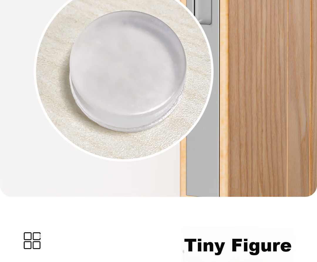 Silicone Anti-Collision Sticker, Transparent Silicone Anti-Collision Particles Door Handle Anti-Collision Pad Anti-Collision Door Gadget Anti-Bump Silicone Protective Strip, Flat Φ12mm*4mm 8