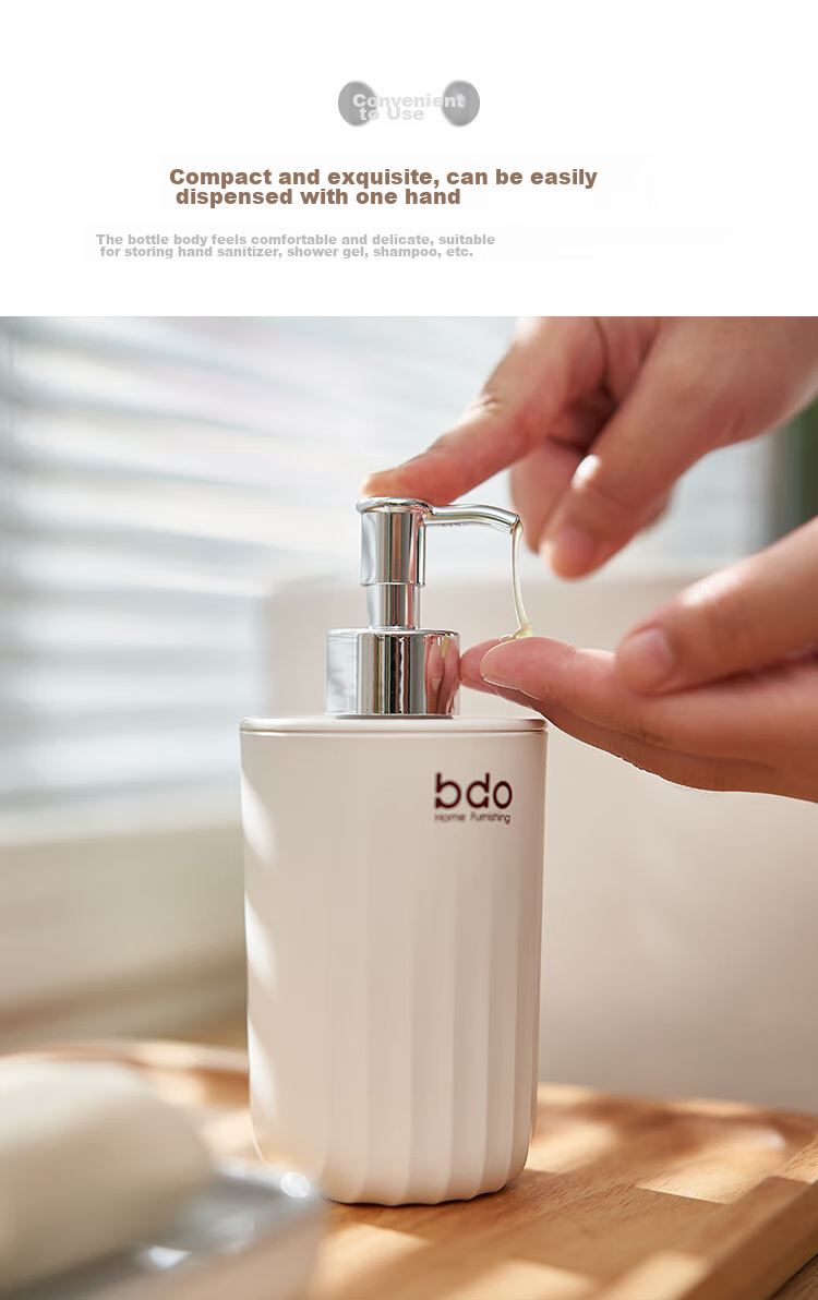 BDO Push-Type Large Capacity Dispensing Bottle, Bathroom Hand Soap Empty Bottle, Hotel Bathroom Replacement Bottle, 320ml 3