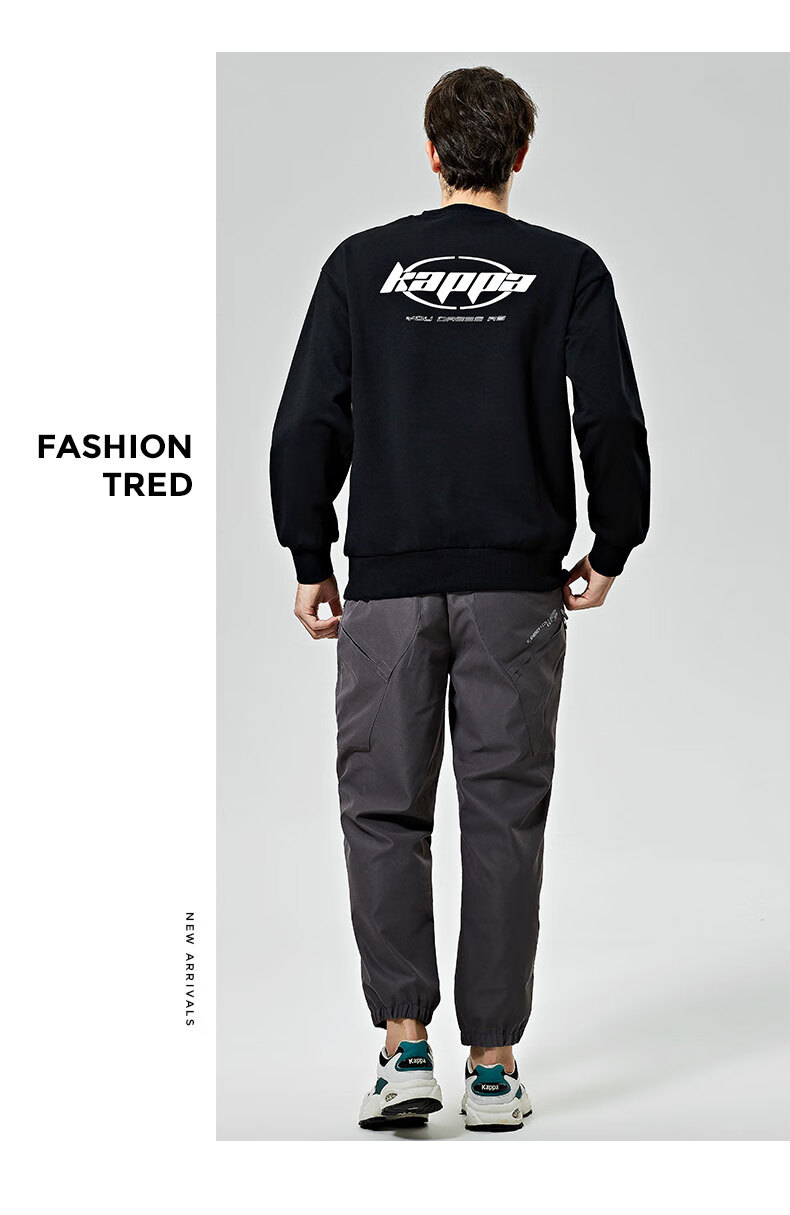 Kappa Pullover Hoodie for Couples, Loose-Fitting Sports Sweatshirt, Casual Round Neck Jacket K0CZ2WT93V Romantic White M 9