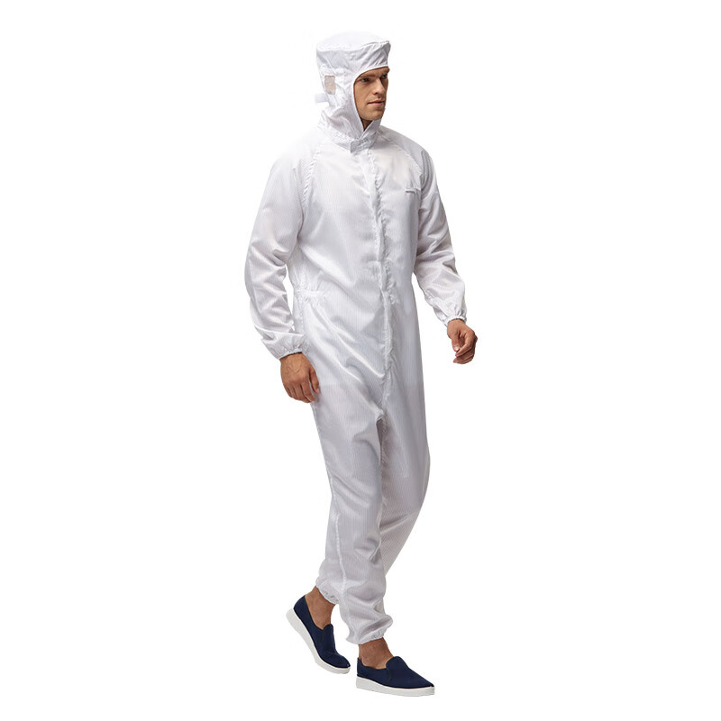 HANYANGCLEAN Anti-Static Coverall Cleanroom Suit Dustproof Paint Protective Workshop Workwear White XL