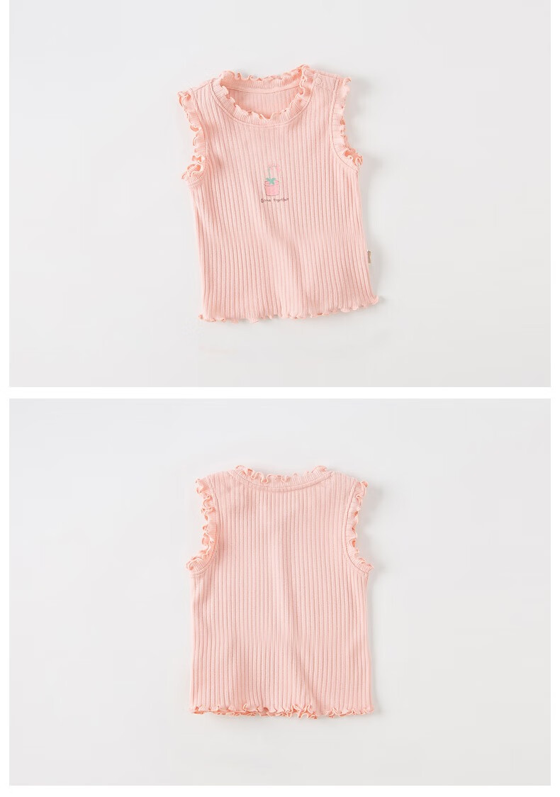 DAVE & BELLA Girls' Tank Top, Children's Summer Clothing, Stylish Top for Girls, Baby Girl Cotton T-Shirt 10